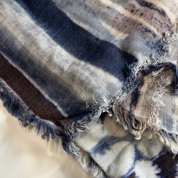 BL-NK Multi-Color Ivory, Navy Blue, Orange, Veeransa Abstract Print Wrap, NWT!! - Picture 3 of 6